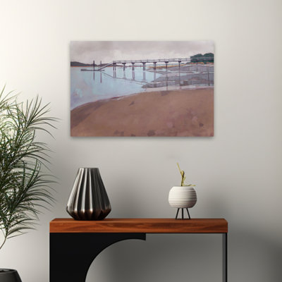 Morning Low Tide - Coastal Contemporary Landscape, Plages, quais, art