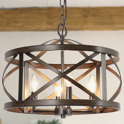 Ifill 4 - Light Dimmable Drum Chandelier