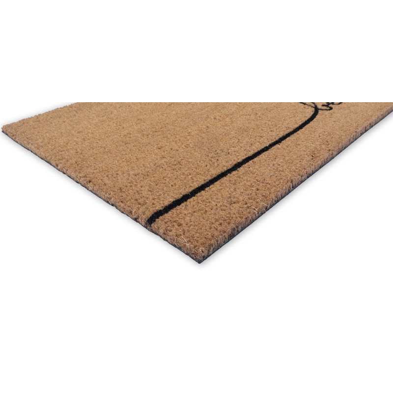 Tapis d'entrée antidérapant Larna Be Happy 30 po x 18 po