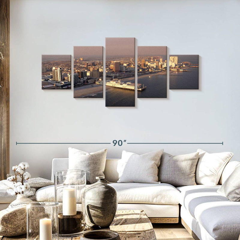 Atlantic City Coastline, 30" H x 68" W