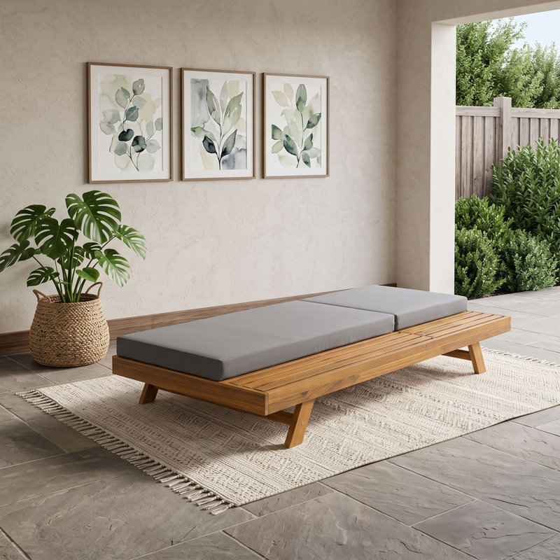 Méridiennes de patio avec coussins, Dark Grey Teak