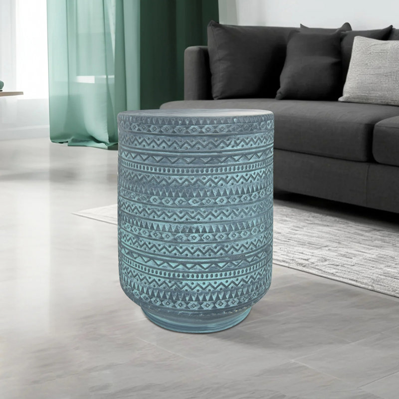 Retro ceramic stool, Blue
