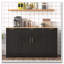 Buffet de rangement multifonctionnel, table de salle à manger extensible, tablettes réglables, support coulissant à 3 niveaux, îlot de cuisine-1592402434