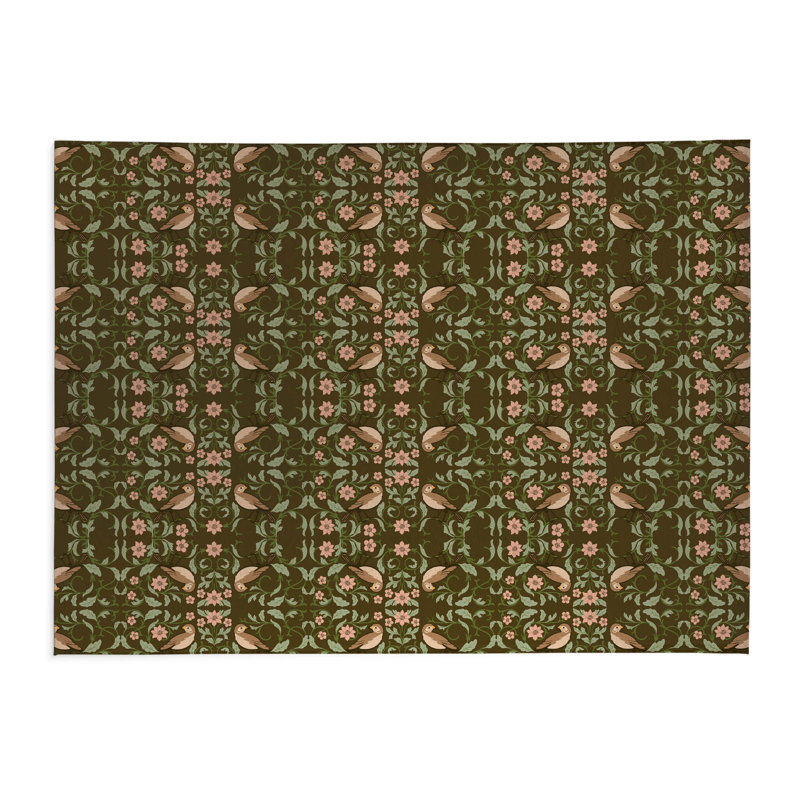 Tapis de cuisine fin et léger Tweetie, Rectangulaire 2 pi x 3 pi, Brun