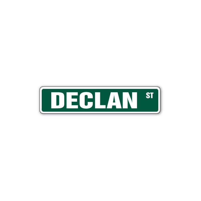 Plaque de rue Declan en plastique robuste 8 po x 36 po
