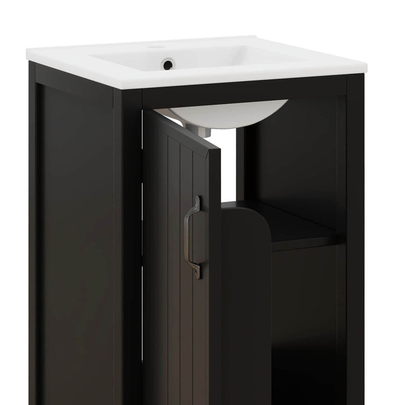 20 Inch Bathroom Vanities With Storage Cabinet Door Organizer, Undermount Ceramic Sink, Soft Closing Doors, Adjustable Shelf