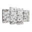 Ensemble de 4 pièces de roses blanches sur toile-1108954357