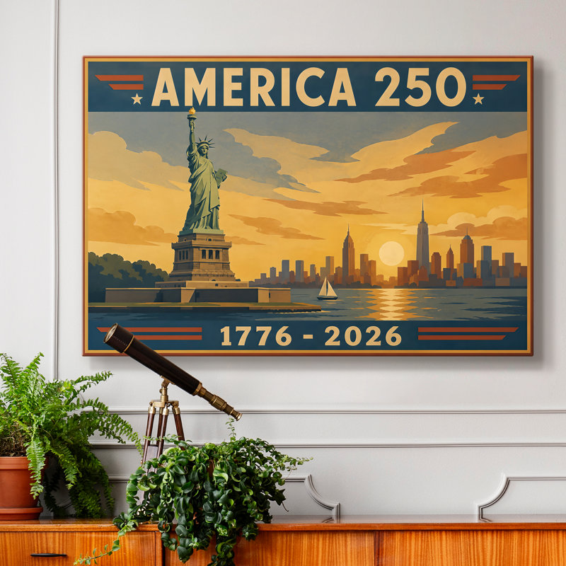 Liberty, affiche de voyage, toile tendue tendue sur châssis - prête à être accrochée, 24X36