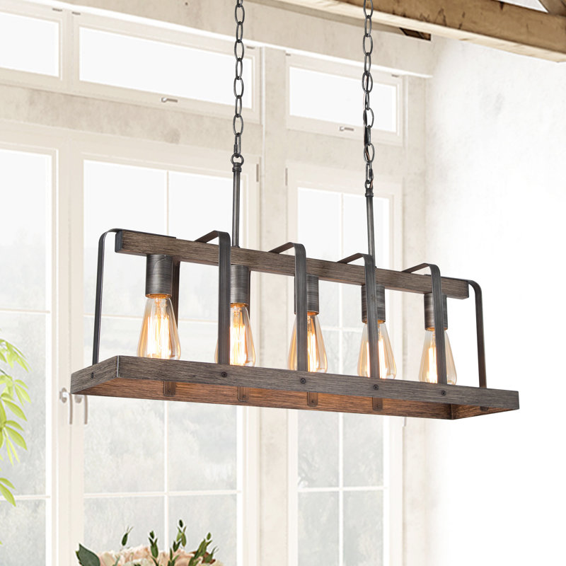 Luminaire suspendu linéaire à 5 lumières Burkhead