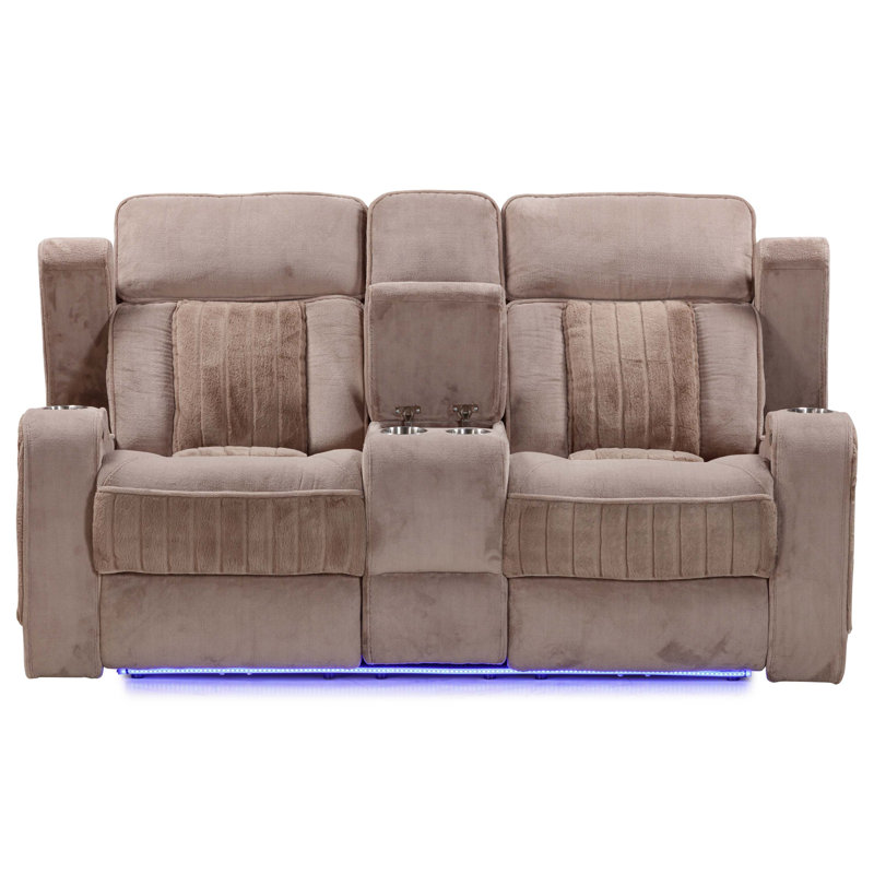 Causeuse inclinable électrique, Polyester brun