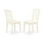 Ensemble de salle à manger 5 pièces comprenant une table carrée en bois massif et 4 chaises de salle à manger en tissu de lin, blanc lin-1447263916-1393820216-1393820217