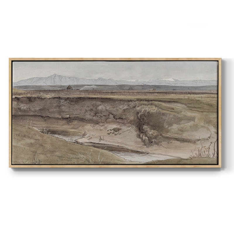 Série paysage - MCXI - Toile tendue avec châssis encadré - Prêt à être accroché, H 25 po x l 49 po, Naturel