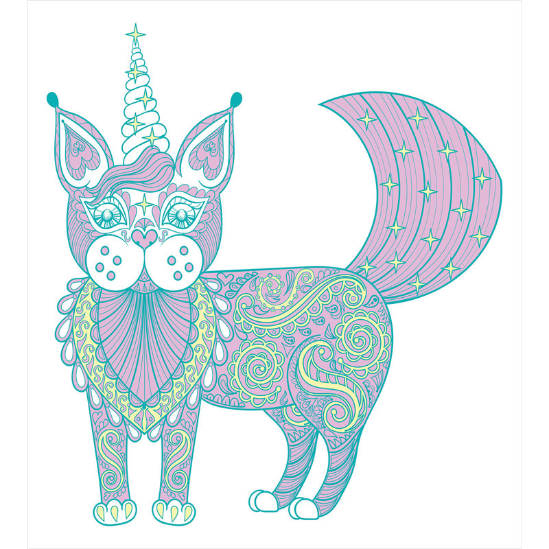 Ensemble de housse de couette Ambesonne Unicorn Cat, Magic Cat