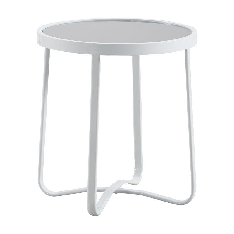Table d'appoint d'extérieur Elle Decor Mirabelle, Blanc