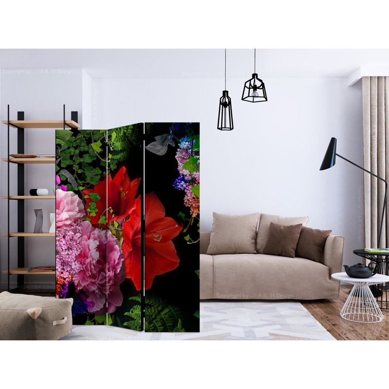 135cm W x 172cm H 3 - Panel Wood Folding Room Divider
