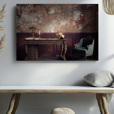 Reproduction d'art sur toile, un design minimaliste apaisant avec un fond en terre cuite doux et discret qui rayonne de chaleur et de confort