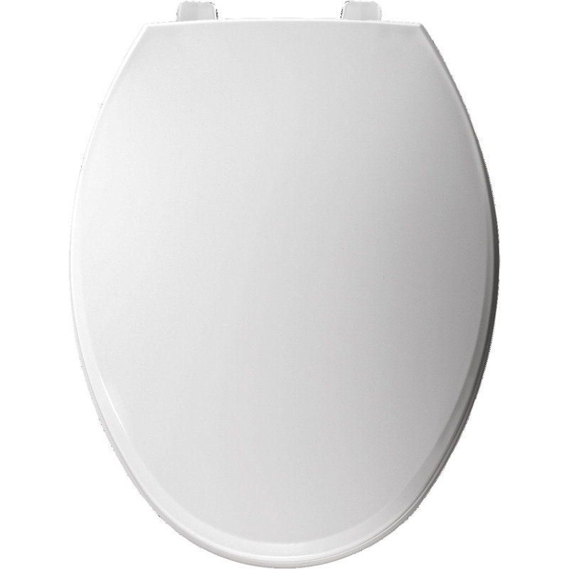 Elongated Toilet Seat and Lid, White, STA-TITE Hinge