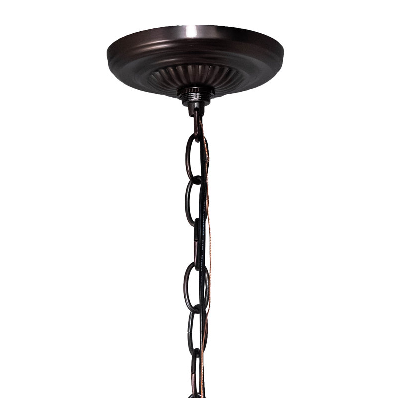 Lustre 7 lumières lys 24 po Tiffany Pond