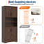 Armoire de rangement de 67 po de hauteur avec portes et tablettes ouvertes, tour à linge autoportante avec tablettes réglables, garde-manger moderne pour salle de bain, cuisine ou salon-143007021
