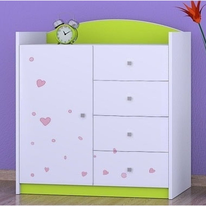 Nicollet Kids 4 - Drawer Combo Dresser, Green