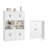 2-piece Cabinet Set For Living Room & Bathroom, Multi-purpose Storage Solution, Adjustable Shelves, Freestanding Design, Easy Assembly