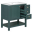 Meuble-lavabo de style transitionnel 30 po avec lavabo en céramique-1410380254