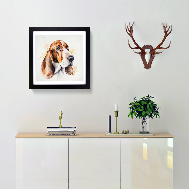Single Picture Frame Print on Wood, Black