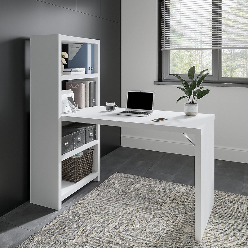 Bureau Echo, Blanc pur / gris moderne