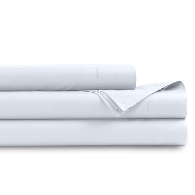 400 Thread Count Organic Cotton Extra Deep Pocket Sheet Set, White, Queen Sheet Set with 3 Additional Pieces