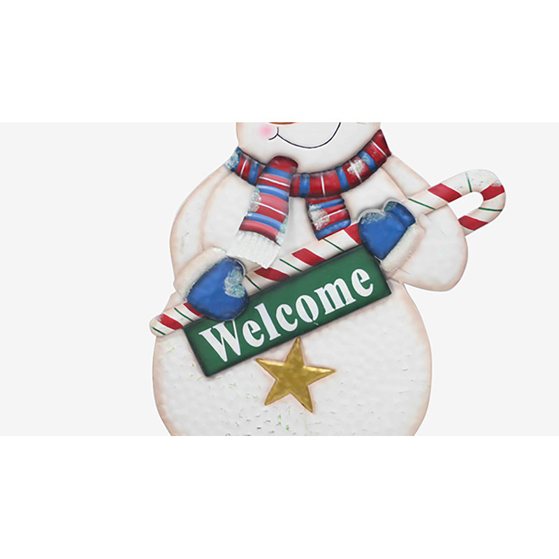The Holiday Aisle® Christmas Snowman "Welcome", multi