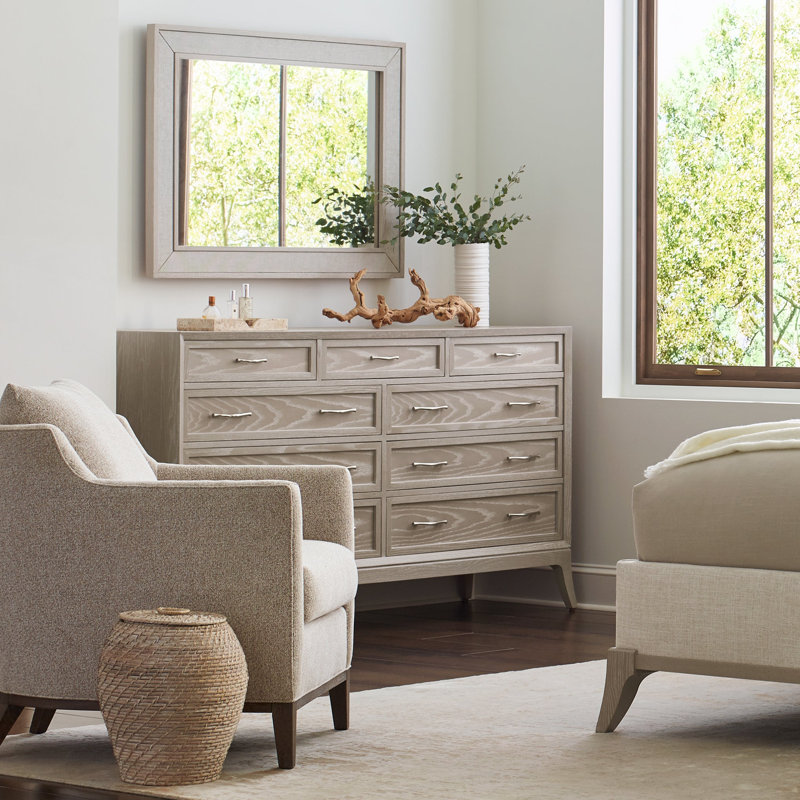 Maidstone 9 - Drawer Solid Wood Dresser, Sandbank