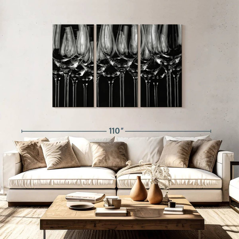 Senne Wine Glasses, 48" H x 74" W