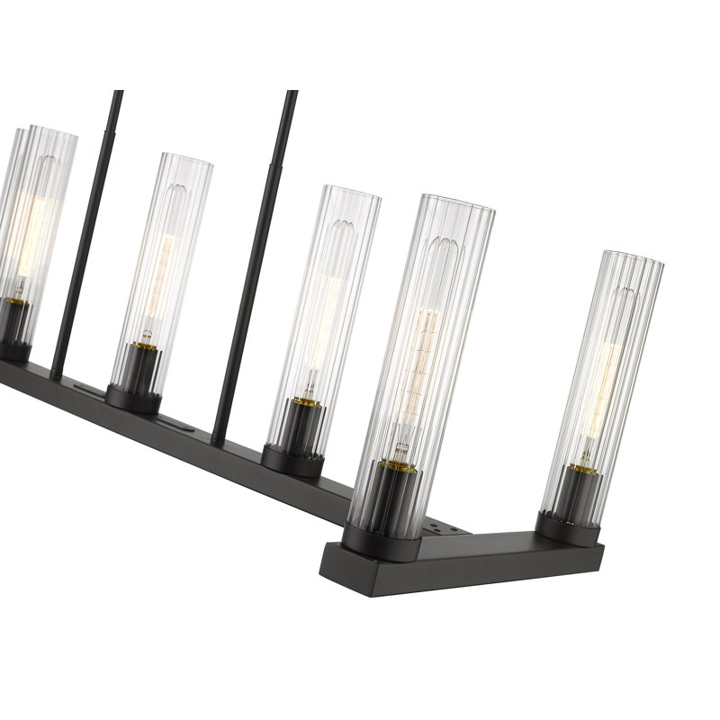Lustre linéaire moderne à 7 lumières de style bougie Lustreann, Bronze