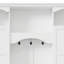 Portemanteau moderne 71 po avec banc et rangement pour chaussures, organisateur de maison de campagne arqué classique avec 7 crochets et tablettes réglables-126672283