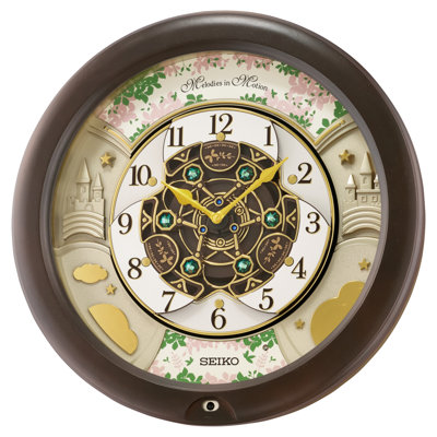 QXM391NRH Melodies In Motion Clock, Brown