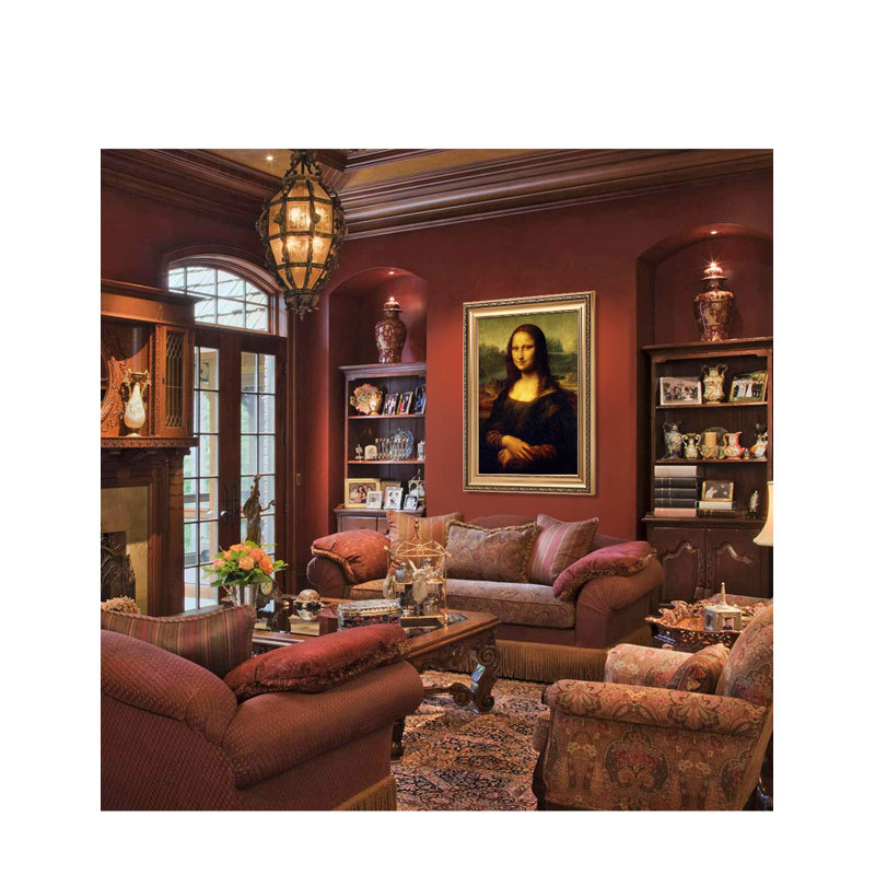 «Mona Lisa» par Leonardo da Vinci, reproduction sur toile, Cadre bronze, H 24 po x l 16 po x P 1,5 po