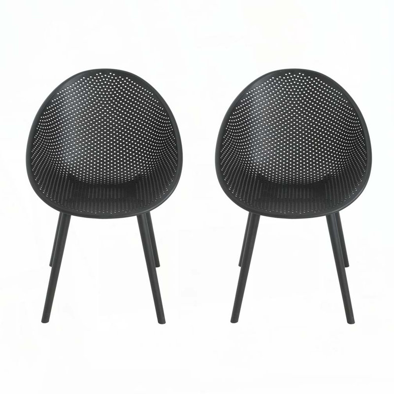 Chaise d'extérieur Papasan, Noir