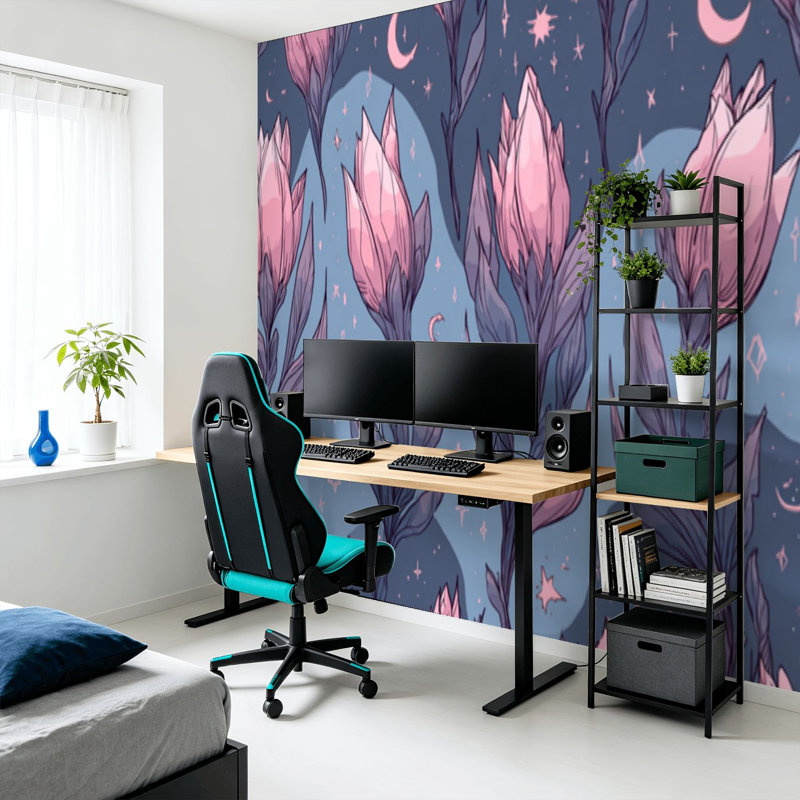 Papier peint adhésif auto-adhésif moderne pour la chambre à coucher L 69 po x l 96 po Peel and Stick