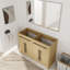 Base de meuble-lavabo double 48 po seulement, armoire de base sans plateau en chêne original