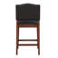 Tabouret de comptoir en similicuir avec têtes de clou Dan Dan