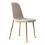 Ensemble de table de salle à manger 4 personnes Folmar avec table ronde de 39 po et 4 chaises rembourrées en tissu-95092232