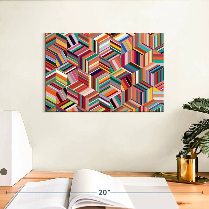 Cubes géométriques abstraits Avery, H 8 po x l 12 po