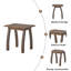 Table de bout rectangulaire en bois d'acacia en polyuréthane, table de bout rectangulaire résistante aux intempéries pour patio-831167338