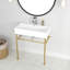 Lavabo de salle de bain console rectangulaire avec trop-plein-82424143