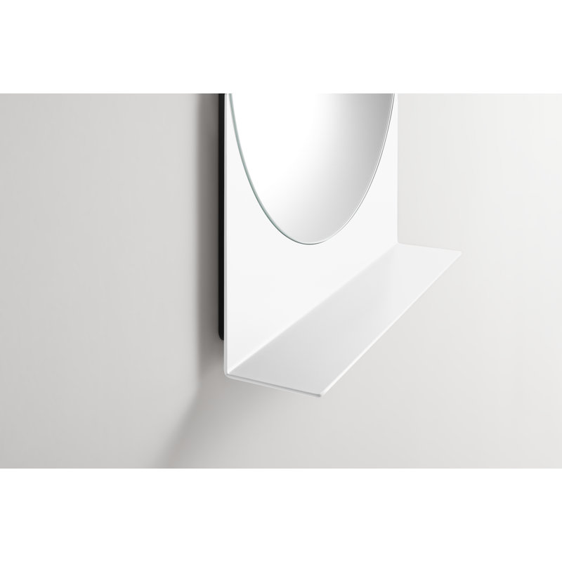 Glance Metal Wall Mirror, White