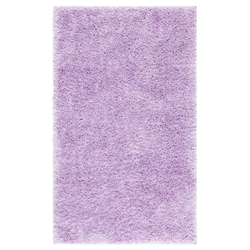 Jiang Lilac Shag Area Rug, Rectangle 3' x 5'