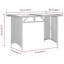 Table de patio en poly rotin 43,3 po x 26,8 po x 27,6 po Ebern Designs-765999800