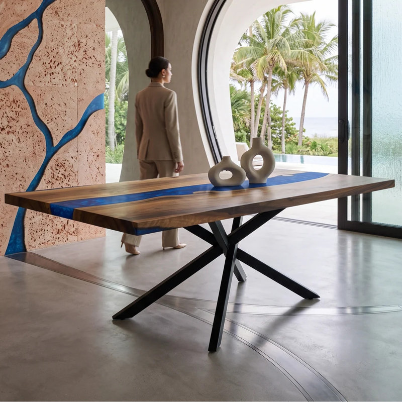 Astrea Solid Wood Dining Table, 48" W x 120" L