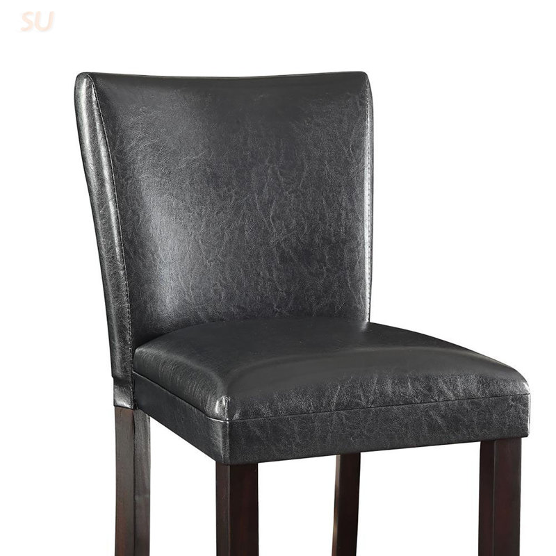 Cappuccino et tabouret de bar noir, siège confortable et élégant pour les comptoirs de cuisine et les bars humides