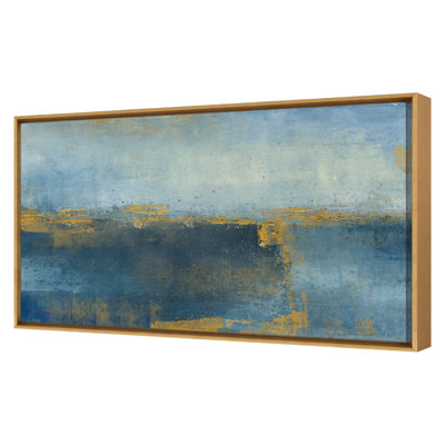 «Maritime Blues 2» par Maeve Harris, peinture sur toile à cadre flottant